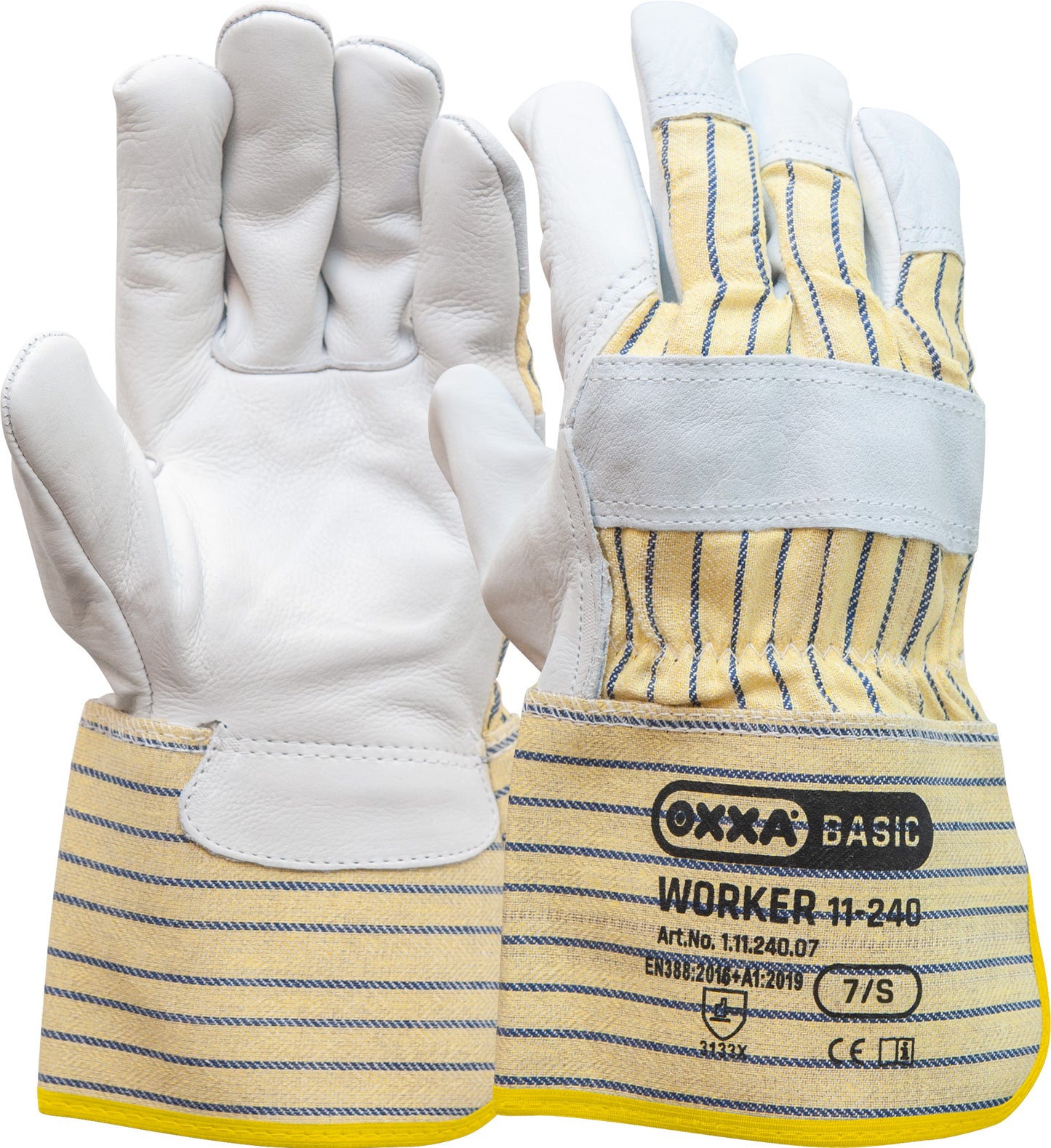 OXXA Basic Handschoen Worker 11-240 geel-wit