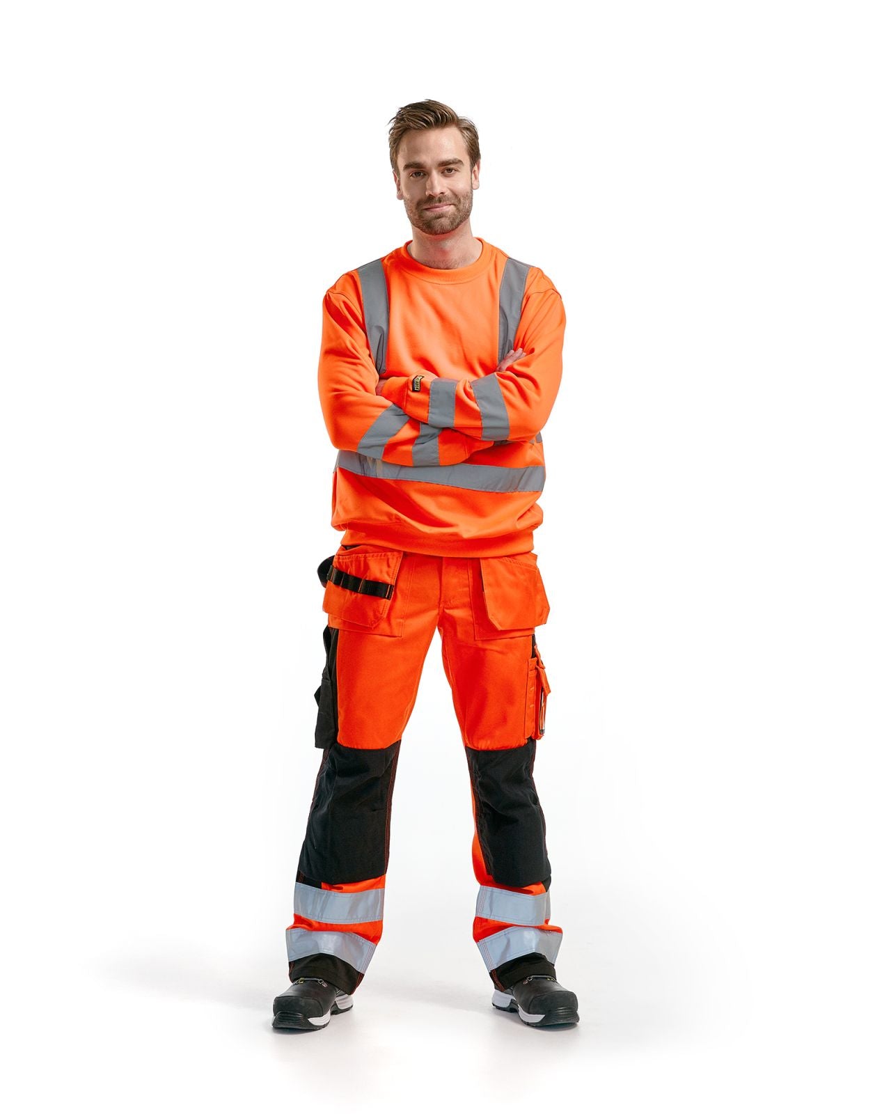 Blaklader Polosweaters 33411974 HiVis fluo-rood(5500)