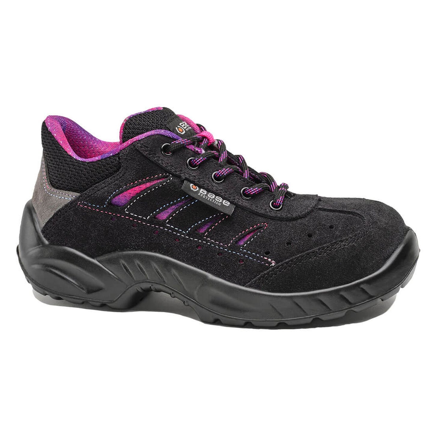 Base Miss Base schoenen B0168D Zoe S1P SRC dames zwart-fuchsia roze(DB)