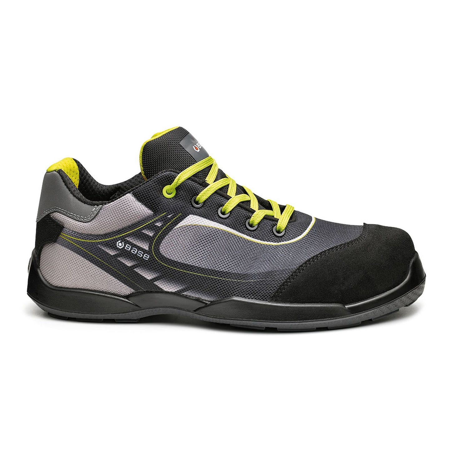 Base Record Schoenen B0676 Tennis zwart-geel(BK)
