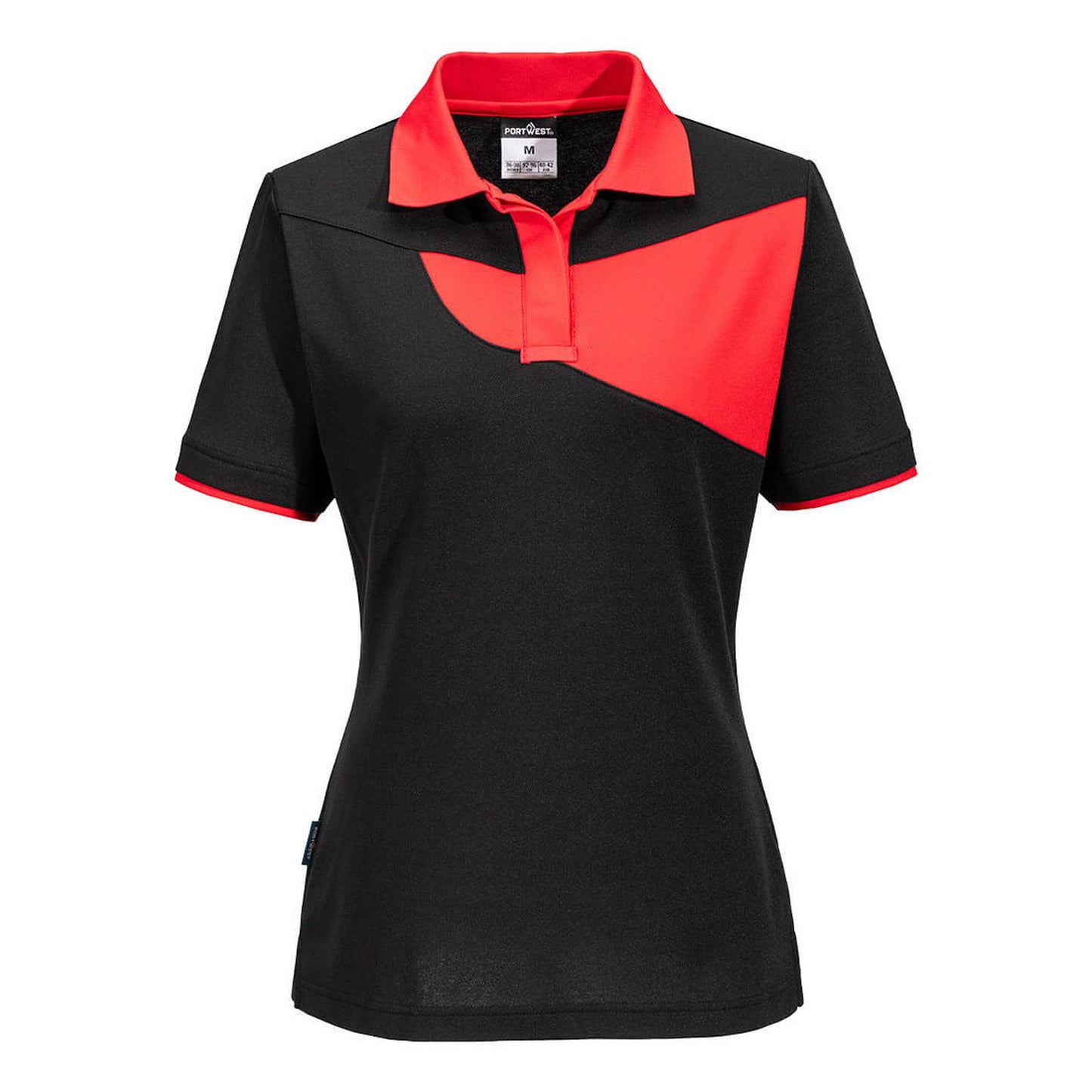 Portwest PW2 Corporate Casuals Poloshirt PW219 dames zwart-rood(BD)