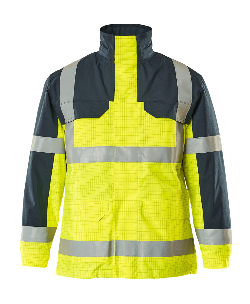 Mascot Jassen Lungern Multinorm fluo geel-marineblauw(171)