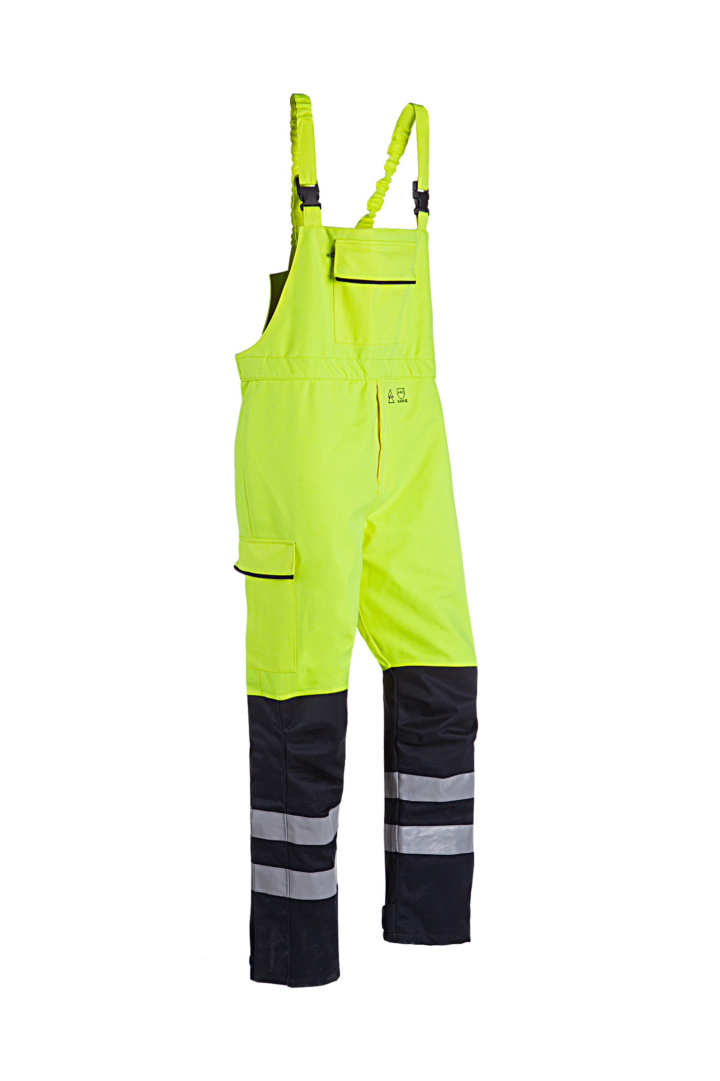 Sioen Am. Overalls Pedley  fluo geel-marineblauw