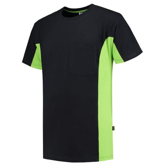 Tricorp Workwear T-shirts 102002-TT2000 zwart-limoen(blacklime)