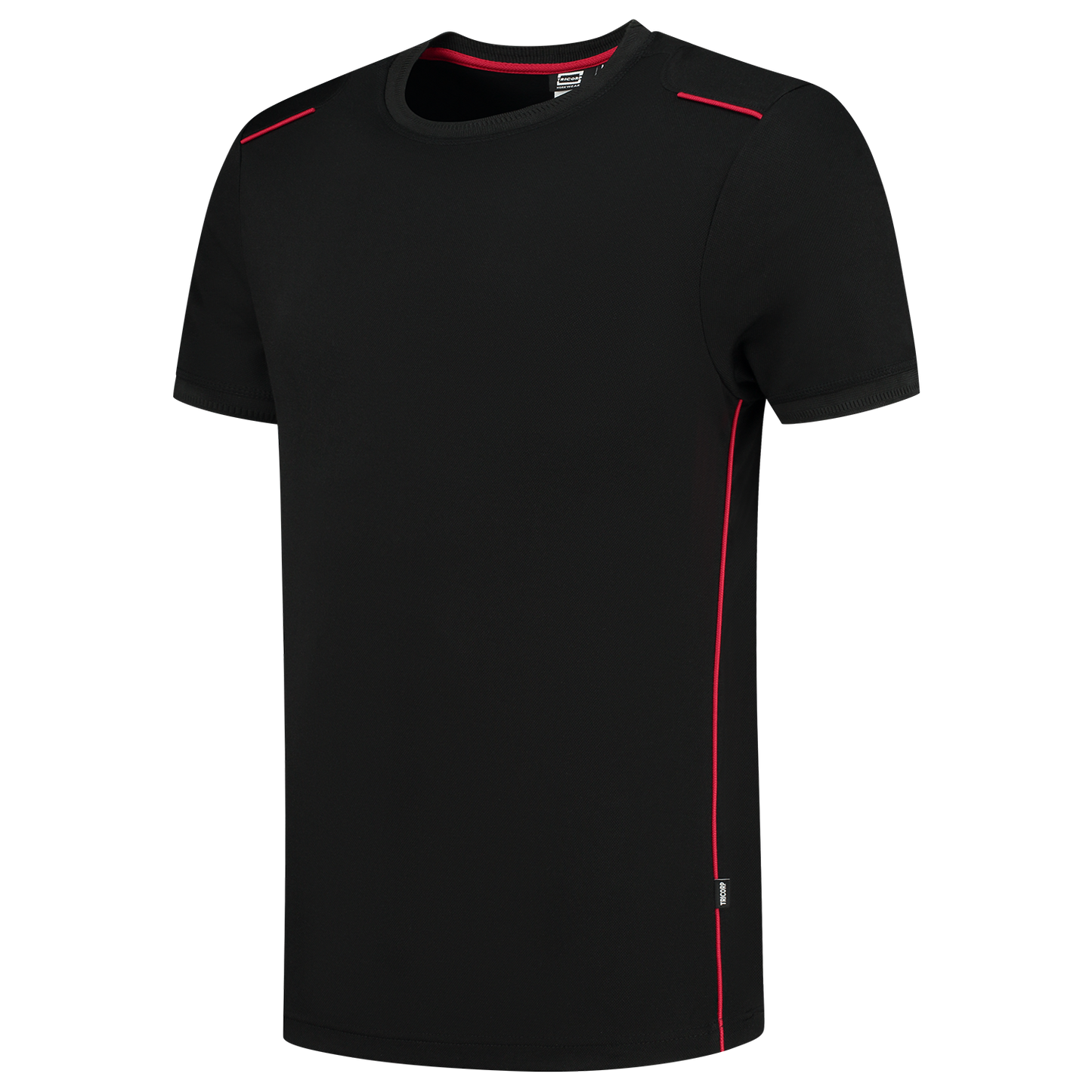 Tricorp Accent T-shirts 102703 unisex zwart-rood(blackred)