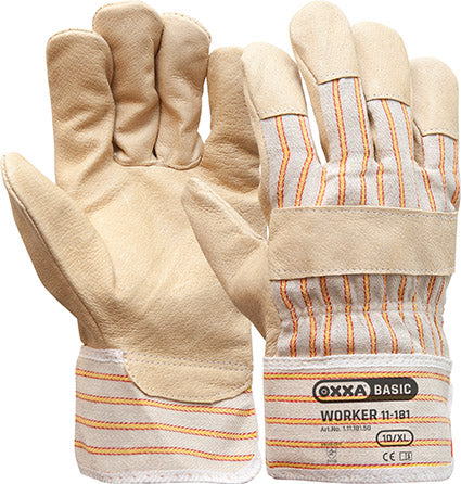 OXXA Basic Handschoen Worker 11-181 geel-wit