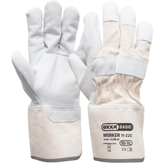 OXXA Basic Handschoen Worker 11-220 wit-beige