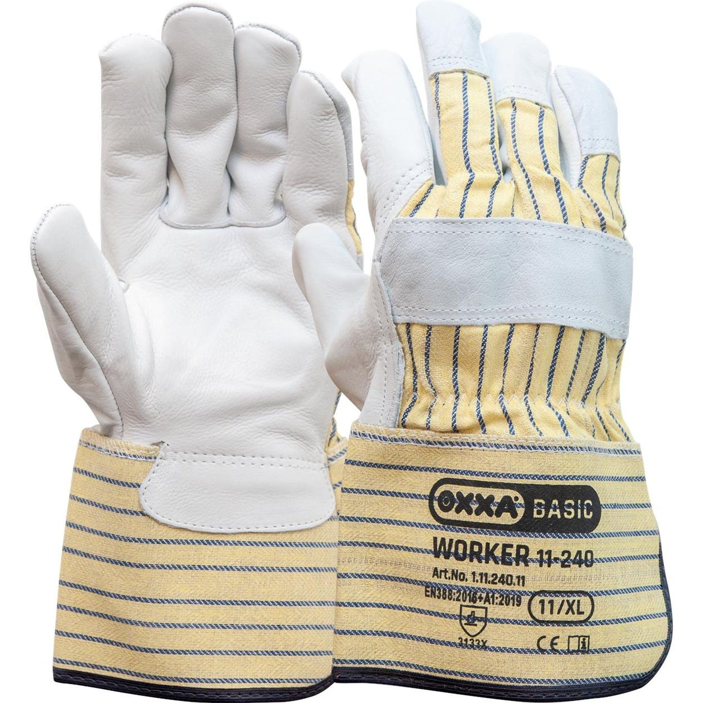 OXXA Basic Handschoen Worker 11-240 geel-wit