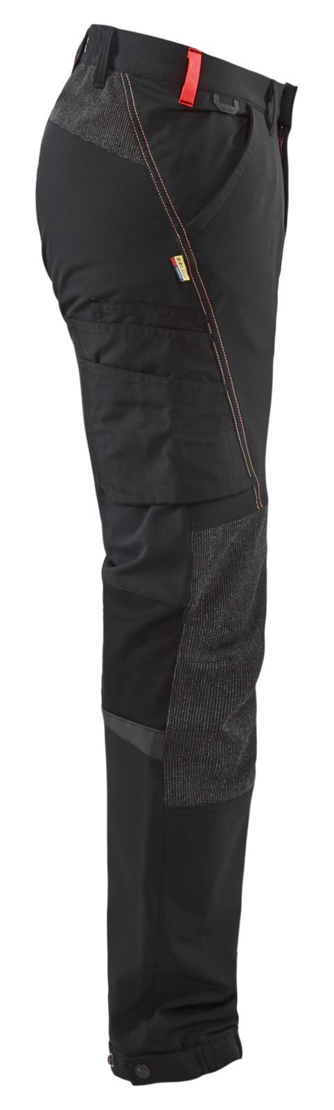Blaklader Broeken 14221645 zwart-rood(9956)