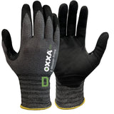 OXXA Premium ECO Handschoen E-Mission-Prime Cut D 52-720 snij D touchscreen ventilatie zwart-peper & zoutgrijs