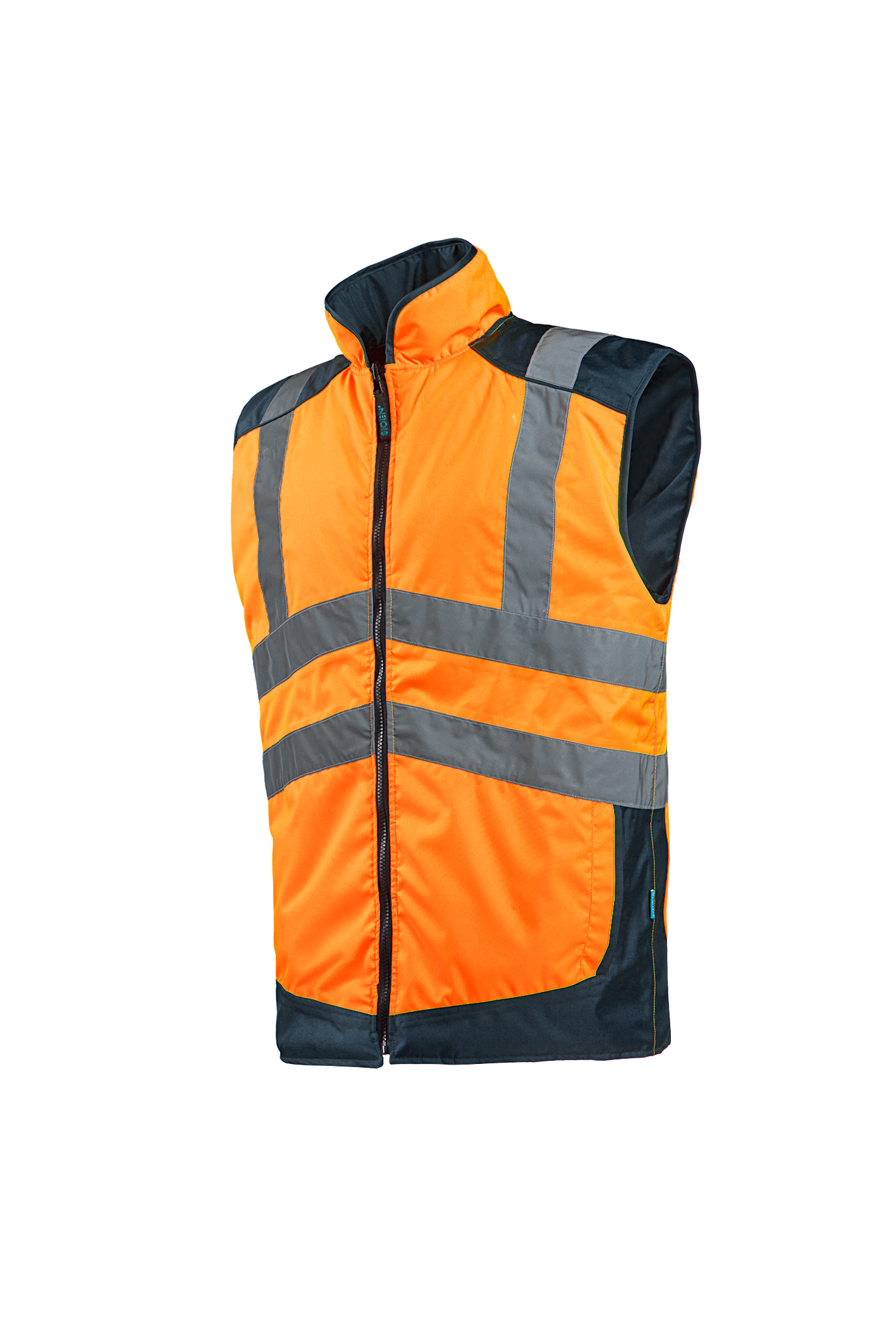 Sioen Bodywarmers Burton  fluo oranje-marineblauw