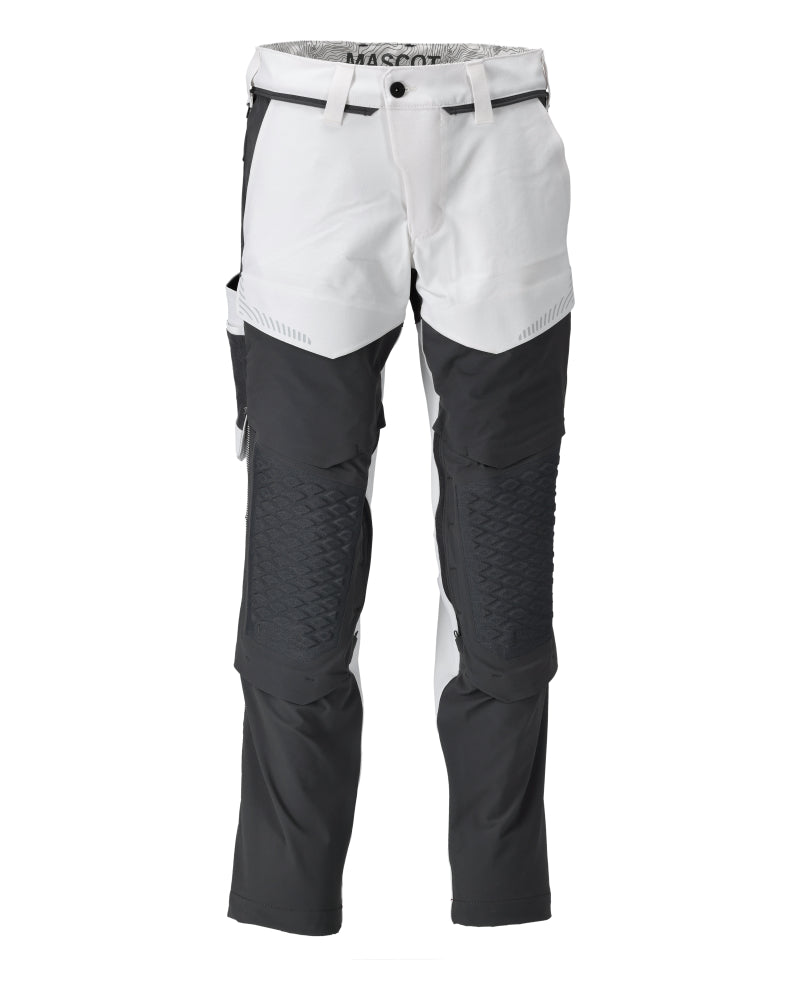 Mascot Customized Broek met kniezakken 22079-605 wit-steengrijs(0689)