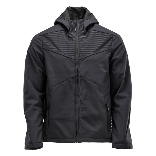Mascot Customized Softshell jas met capuchon 22102-649 zwart(09)