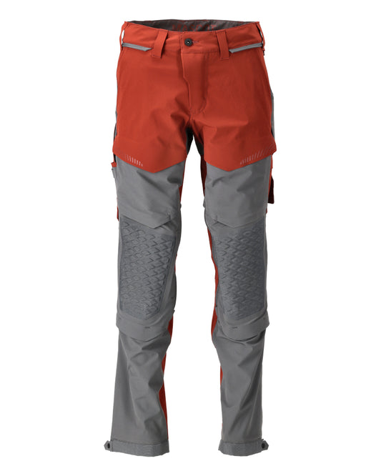 Mascot Customized Broek met kniezakken 22279-605 herfstrood-steengrijs(2489)