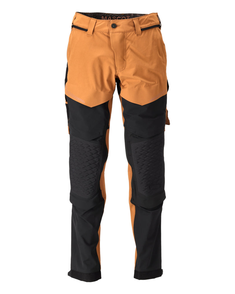 Mascot Customized Broek met kniezakken 22279-605 notenbruin-zwart(5409)