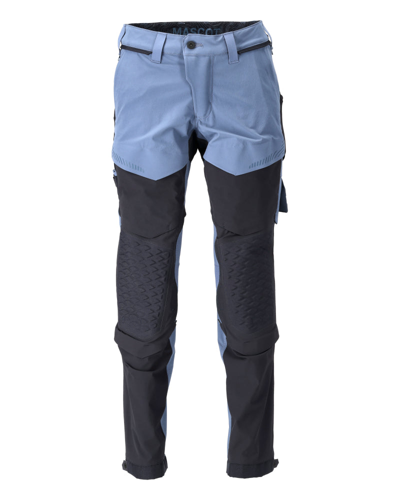 Mascot Customized Broek met kniezakken 22279-605 ijsblauw-donkermarineblauw(85010)