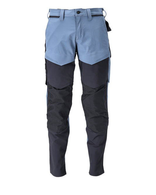 Mascot Customized Broek met kniezakken 22379-311 ijsblauw-donkermarineblauw(85010)