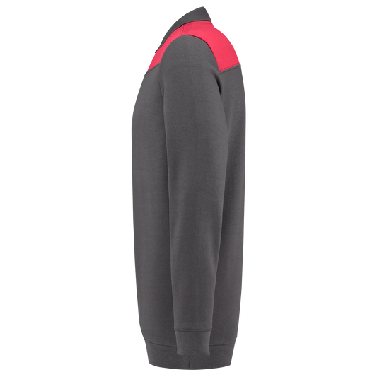 Tricorp Workwear Polosweaters 302004 dronkergrijs-rood(darkgreyred)