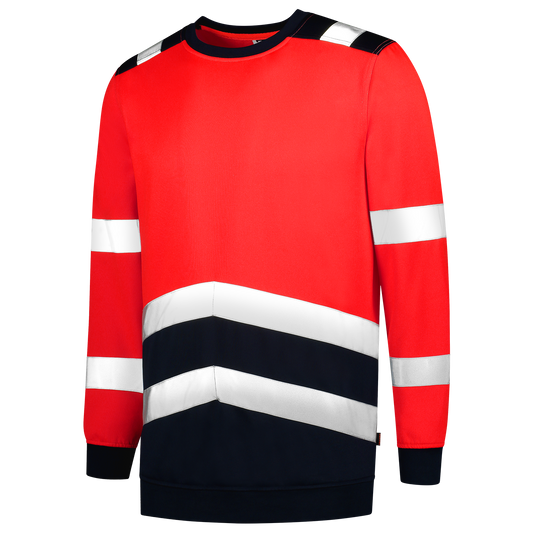 Tricorp Safety Polosweaters 303004 HiVis fluo rood-inktblauw(fluorredink)