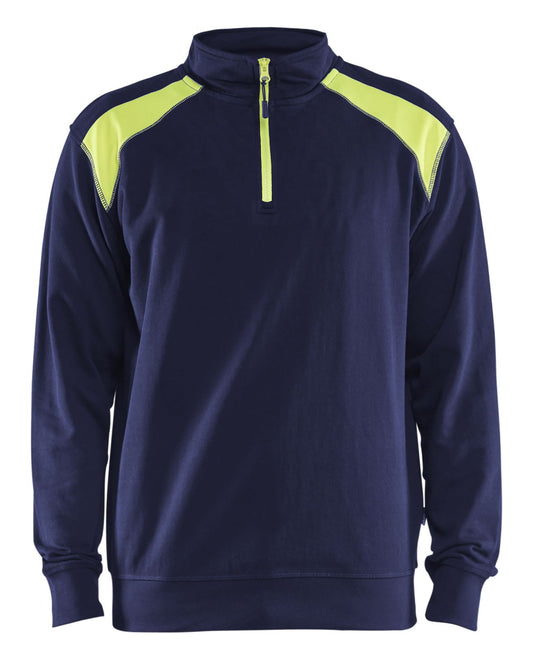 Blaklader Polosweaters 33531158 marineblauw-geel(8933)