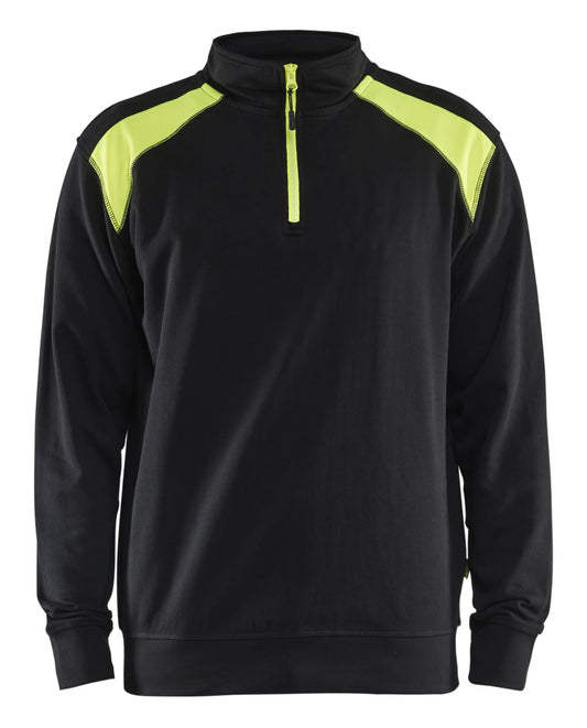 Blaklader Polosweaters 33531158 zwart-geel(9933)
