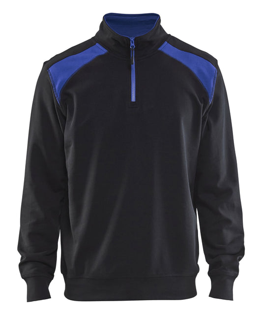 Blaklader Polosweaters 33531158 zwart-korenblauw(9985)