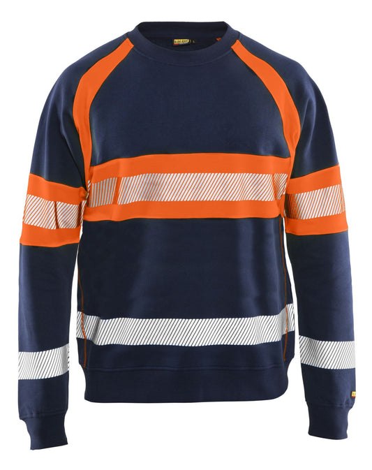 Blaklader Polosweaters 33591158 HiVis marineblauw-oranje(8953)