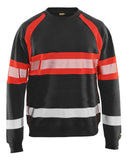 Blaklader Polosweaters 33591158 HiVis zwart-fluo rood(9955)