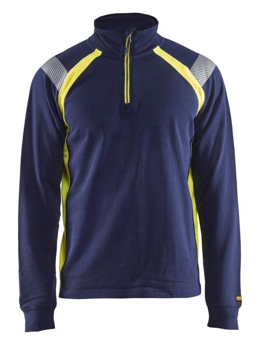 Blaklader Polosweaters 34321158 marineblauw-geel(8933)