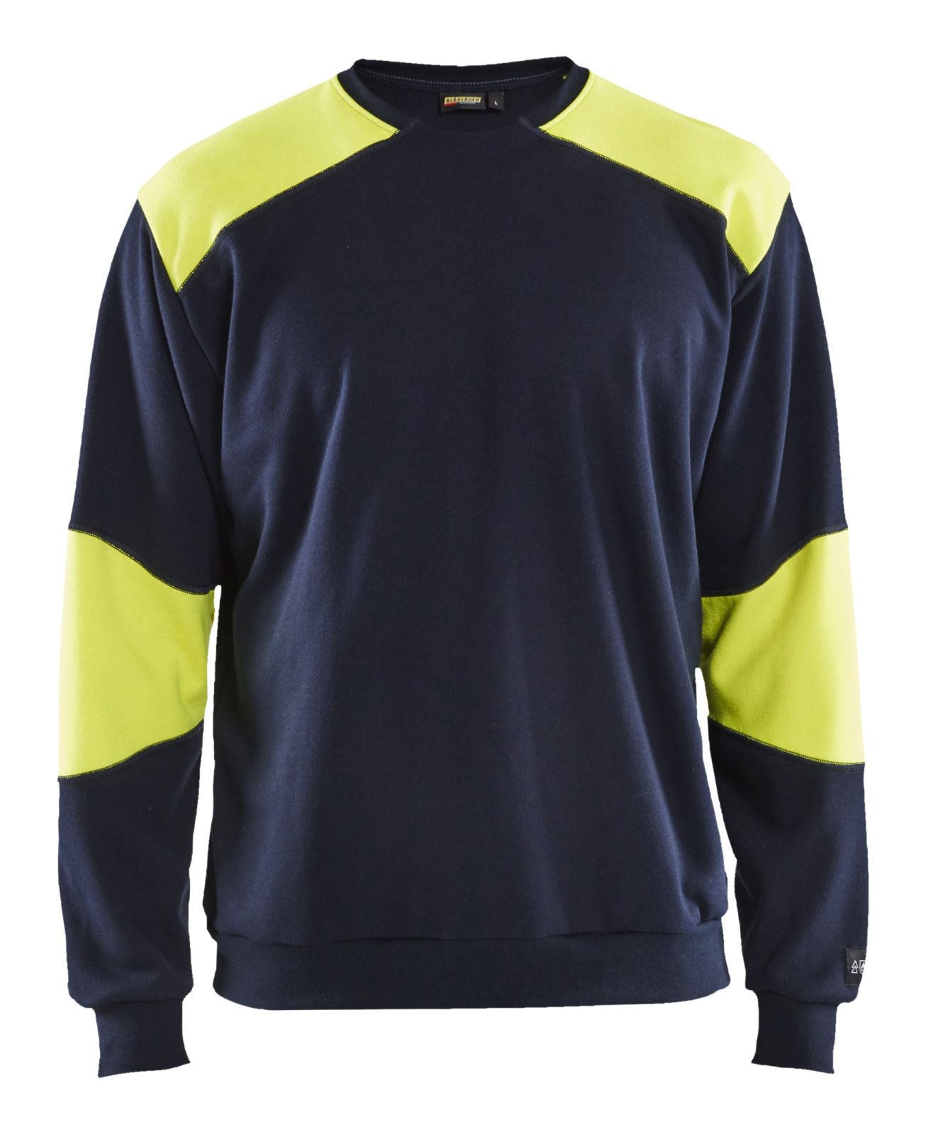 Blaklader Polosweaters 34581762 marineblauw-fluo geel(8933)