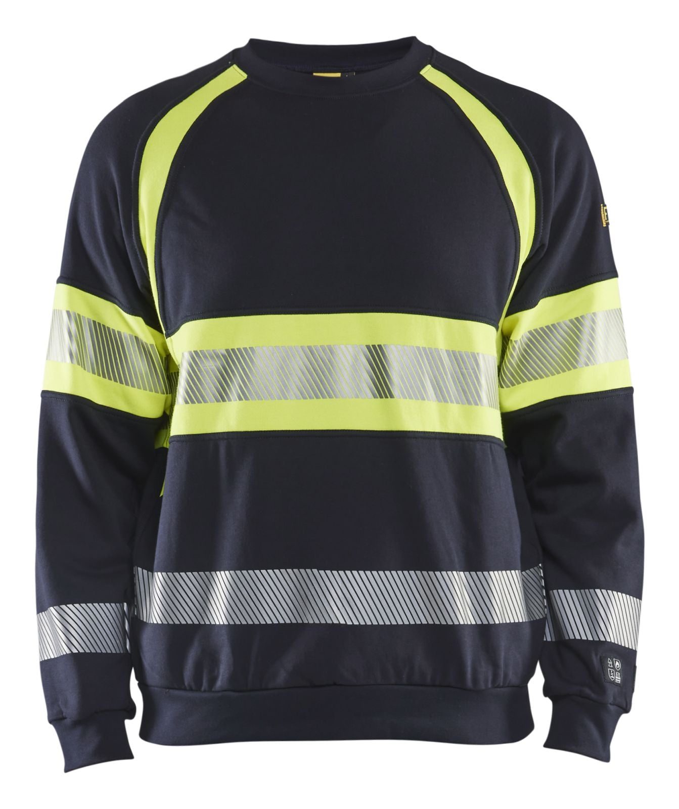 Blaklader Polosweaters 34591762 Multinorm marineblauw-fluo geel(8933)