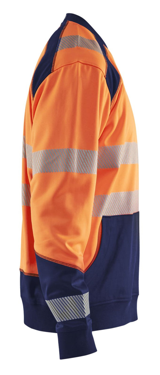 Blaklader Polosweaters 35412528 HiVis fluo oranje-marineblauw(5389)