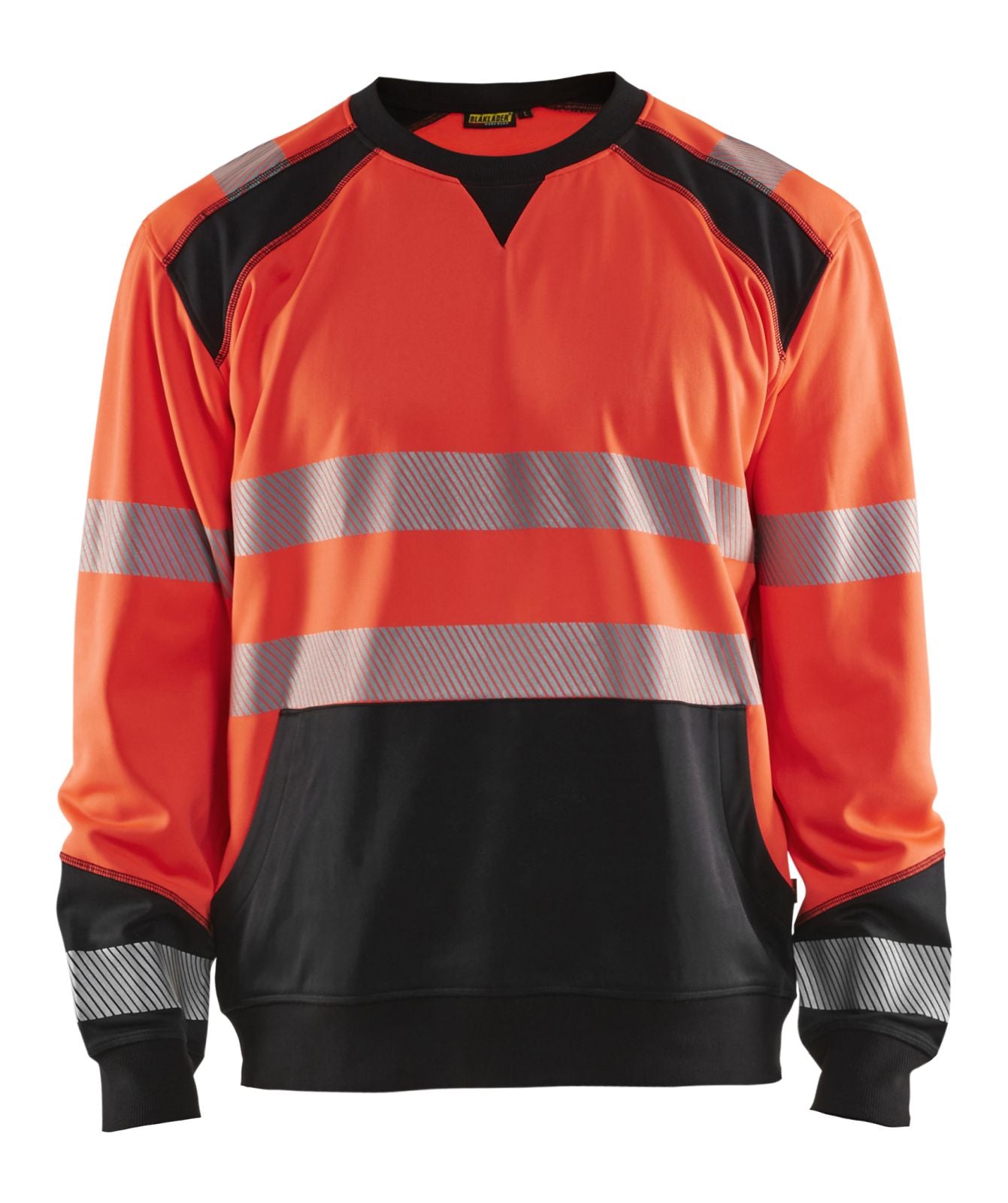 Blaklader Polosweaters 35412528 HiVis fluo rood-zwart(5599)