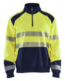 Blaklader Polosweaters 35562528 HiVis fluo geel-marineblauw(3389)