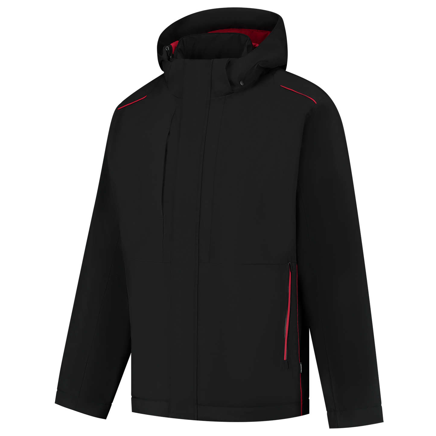 Tricorp Accent Jassen 402703 winter tech shell waterdicht winddicht unisez zwart-rood(blackred)