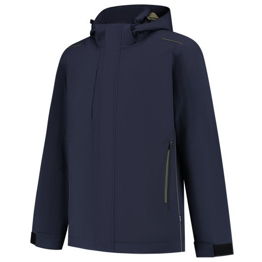 Tricorp Accent Jassen 402703 winter tech shell waterdicht winddicht unisez inktblauw-legergroen(inkarmy)