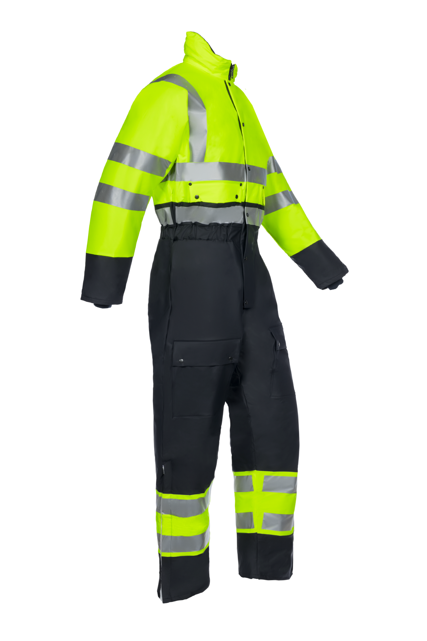 Sioen Overalls Rabaul  fluo geel-marineblauw