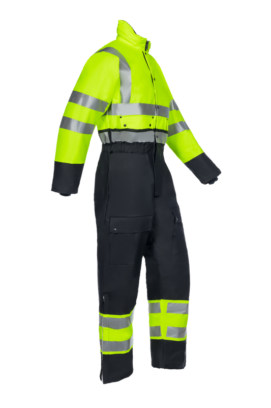 Sioen Overalls Rabaul  fluo geel-marineblauw