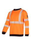 Sioen arc sweater Kurow multinorm fluo oranje-marineblauw