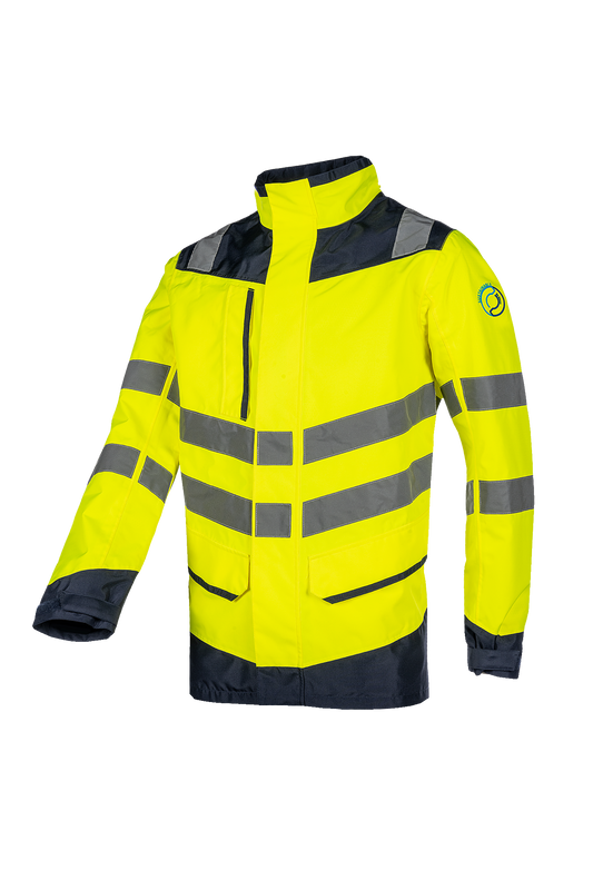 Sioen Regenjassen Birkum HiVis fluo geel-marine