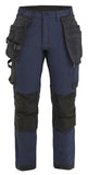 Blaklader Dames 4-weg stretch Dames Werkbroeken 71211645 afneembare spijkerzakken donker marineblauw-zwart(8699)