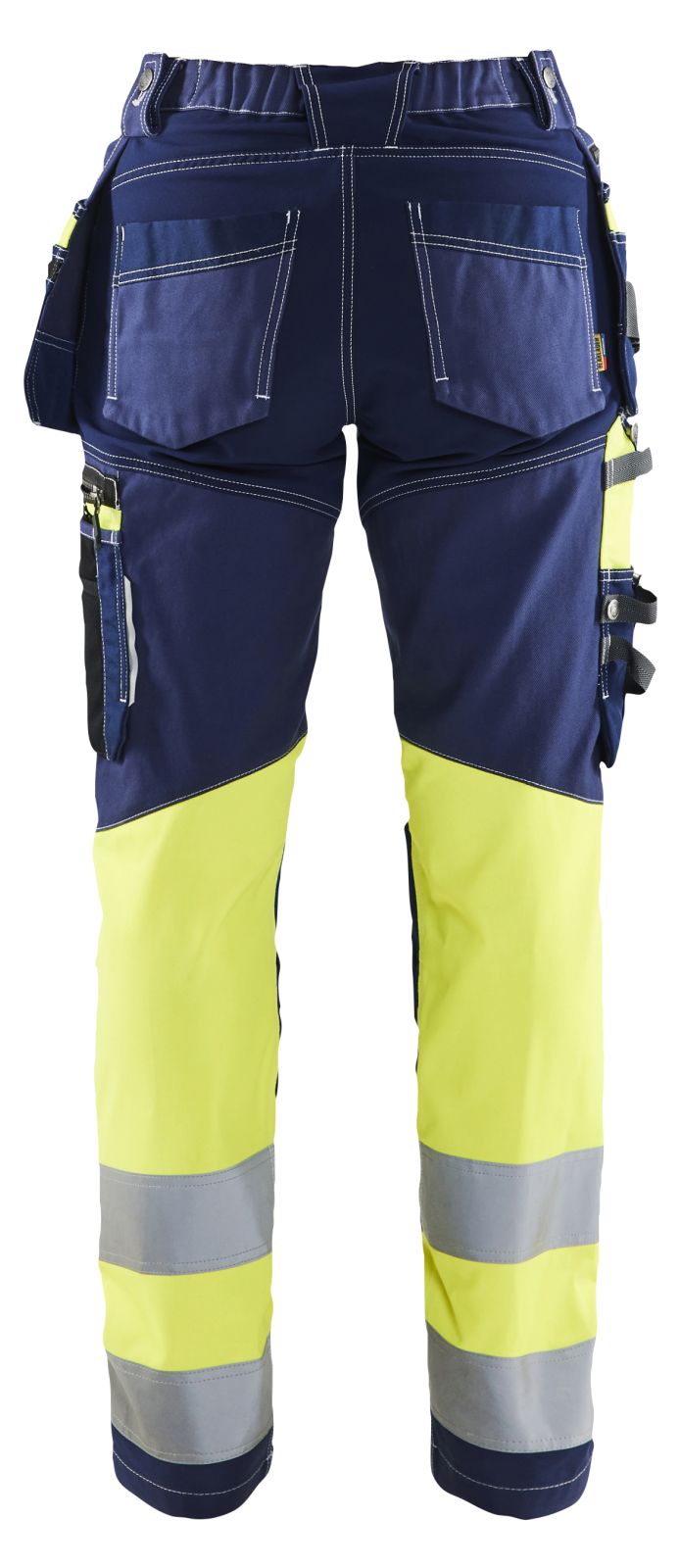 Blaklader High Vis Dames Werkbroeken 71961370 dames HiVis stretch marineblauw-fluo geel(8833)