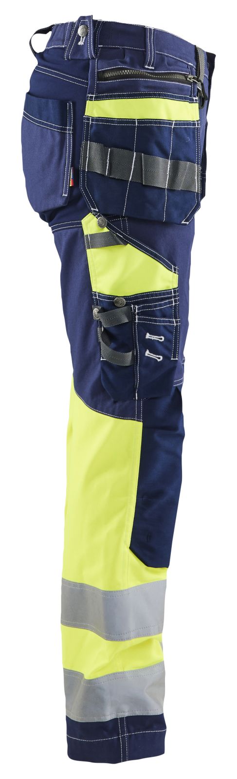 Blaklader High Vis Dames Werkbroeken 71961370 dames HiVis stretch marineblauw-fluo geel(8833)