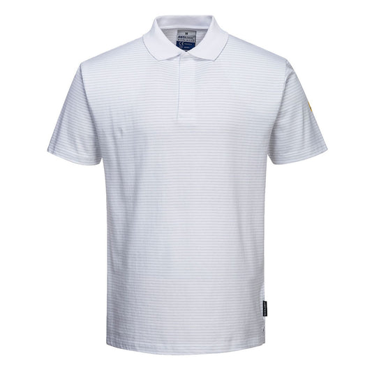 Portwest Werkkleding ESD-beschermende kleding Poloshirts AS21 wit(WH)