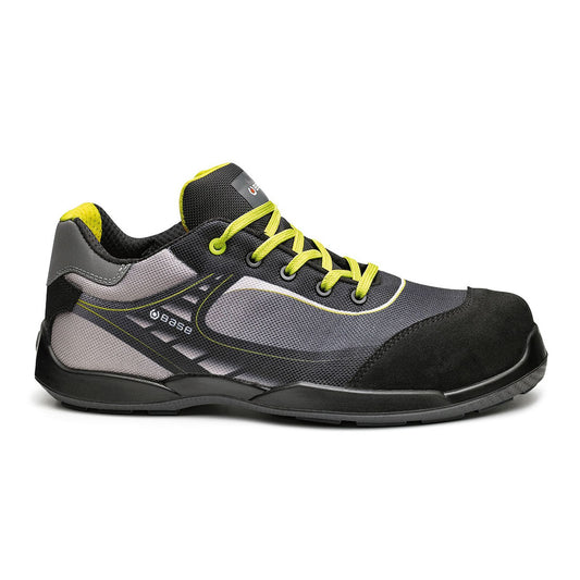 Base Record Schoenen B0676 Tennis zwart-geel(BK)