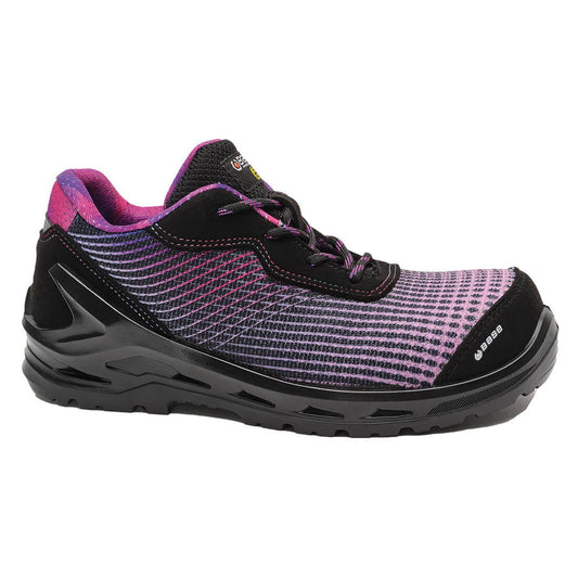 Base Miss Base Schoenen B1212C Arya S1P ESD SRC zwart-fuchsiaroze(CB)