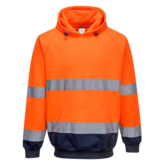 Portwest Polosweaters B316 HiVis UPF50+ UV oranje-marineblauw(ON)