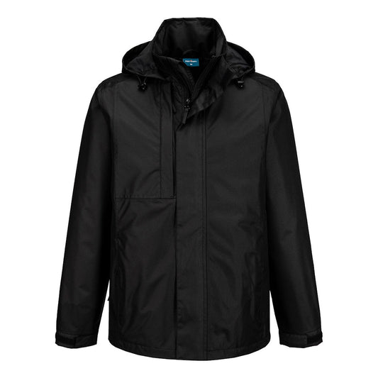 Portwest WX2 Alle Weersomstandigheden Regenjack CD867 Eco waterdicht zwart(BK)