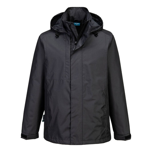 Portwest WX2 Alle Weersomstandigheden Regenjack CD867 Eco waterdicht metaalgrijs(MG)
