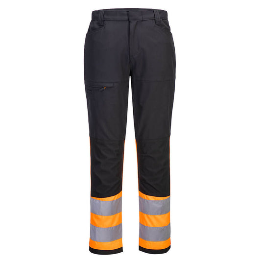 Portwest WX2 Eco Hi-Vis Broek CD888 Service HiVis Klasse 1 stretch oranje-zwart(OB)